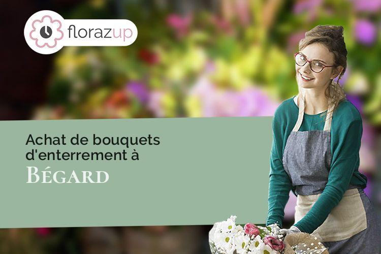 couronnes florales pour des obsèques à Bégard (Côtes-d'Armor/22140)