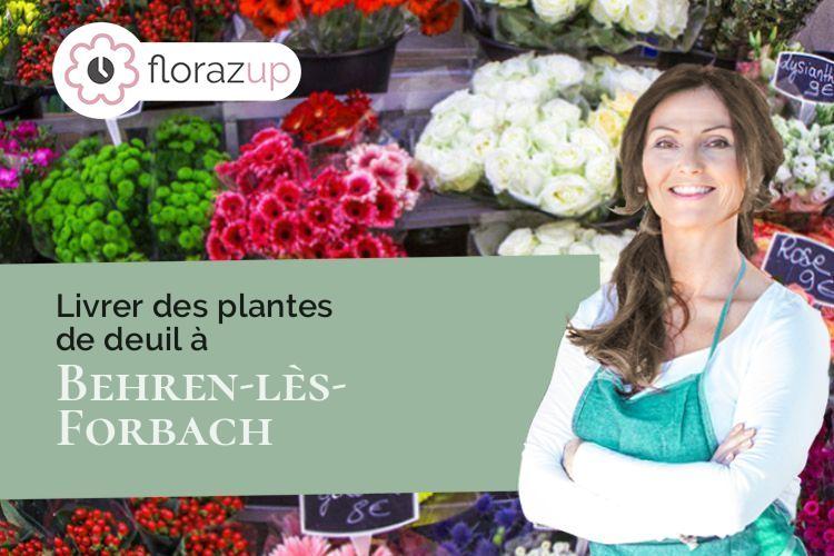 compositions florales pour un deuil à Behren-lès-Forbach (Moselle/57460)