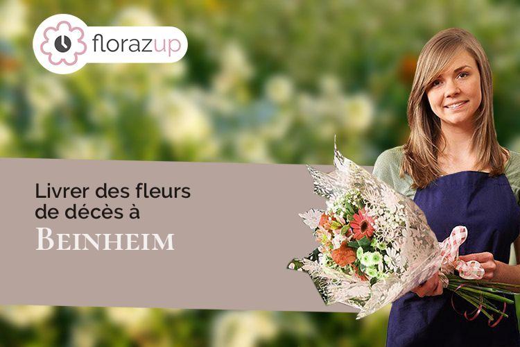 fleurs deuil pour une crémation à Beinheim (Bas-Rhin/67930)