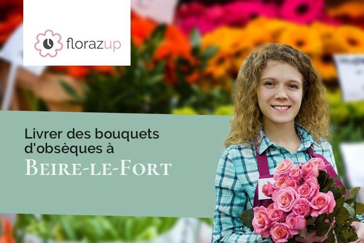 couronnes de fleurs pour un enterrement à Beire-le-Fort (Côte-d'Or/21110)