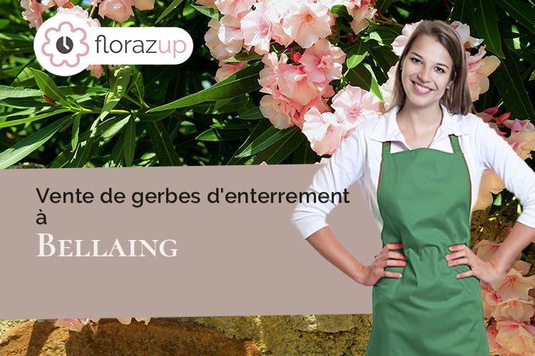 coeur de fleurs pour un décès à Bellaing (Nord/59135)