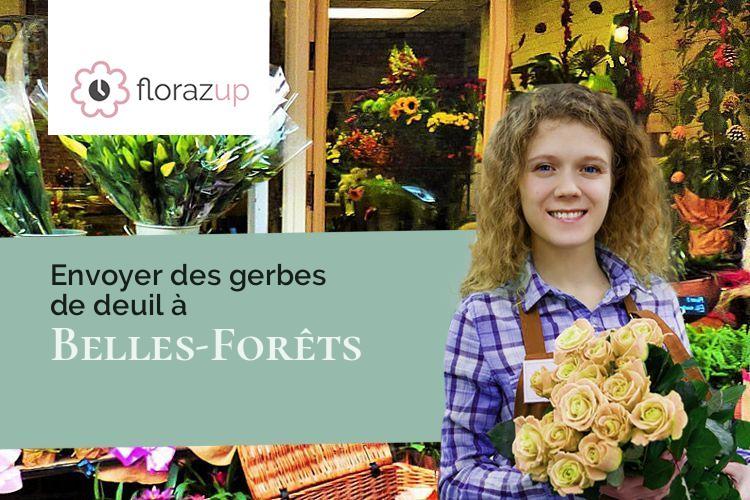 couronnes de fleurs pour des obsèques à Belles-Forêts (Moselle/57930)