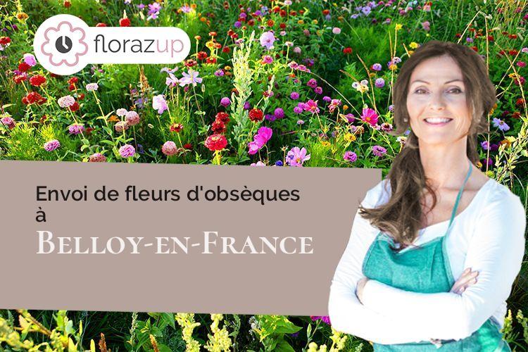 compositions de fleurs pour un enterrement à Belloy-en-France (Val-d'Oise/95270)