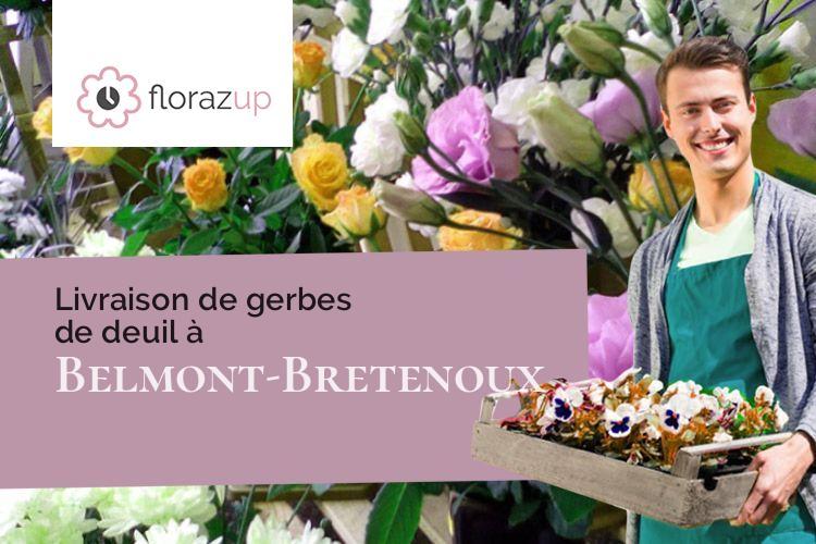 couronnes de fleurs pour un décès à Belmont-Bretenoux (Lot/46130)