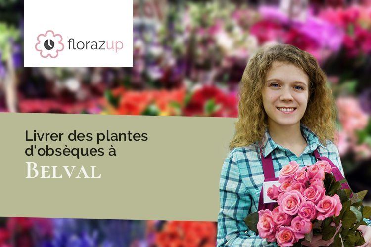 gerbes de fleurs pour un décès à Belval (Manche/50210)