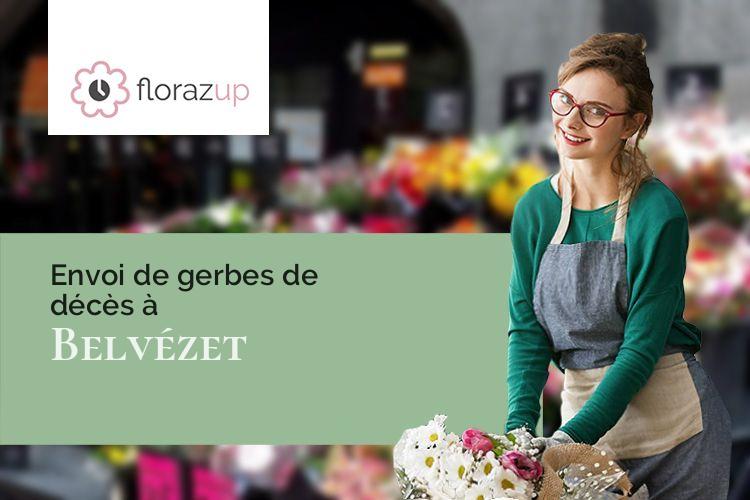 croix de fleurs pour un enterrement à Belvézet (Lozère/48170)