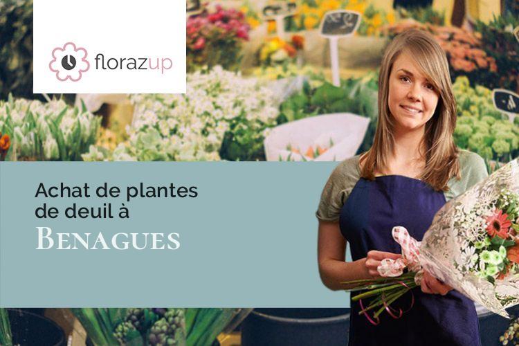 gerbes de fleurs pour des funérailles à Benagues (Ariège/09100)