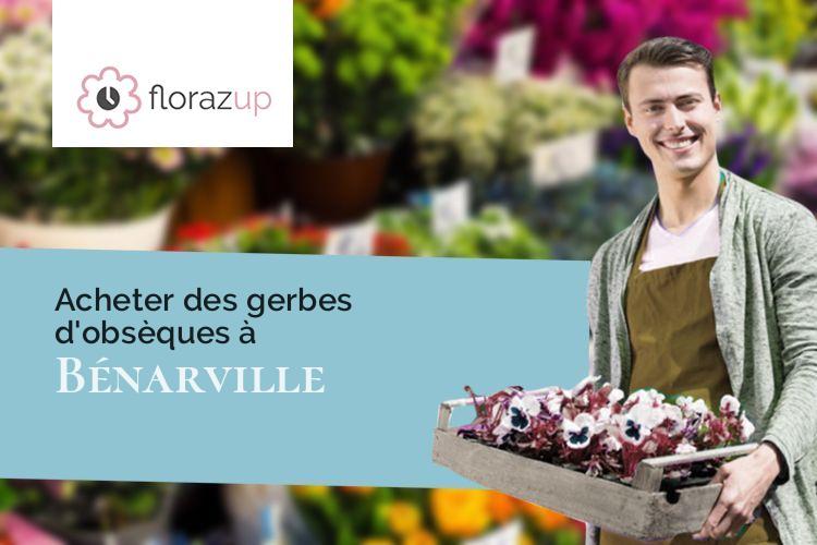 compositions de fleurs pour un deuil à Bénarville (Seine-Maritime/76110)