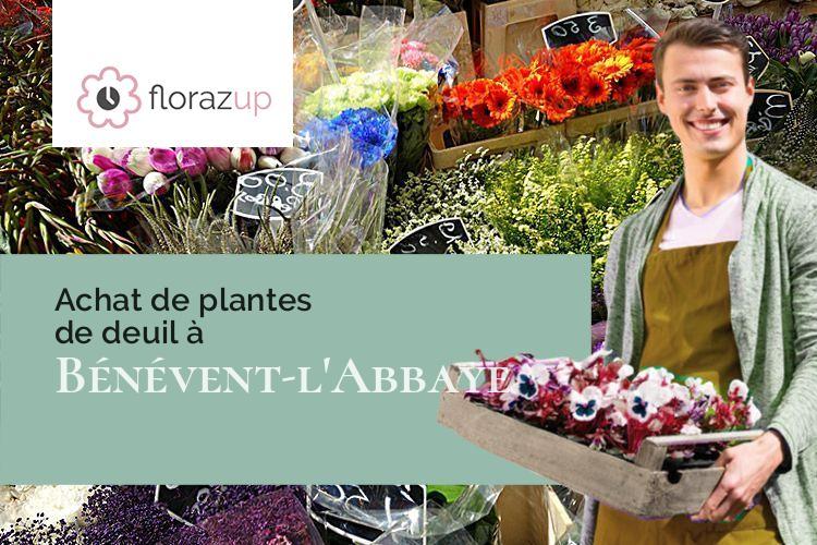 coupes de fleurs pour un décès à Bénévent-l'Abbaye (Creuse/23210)