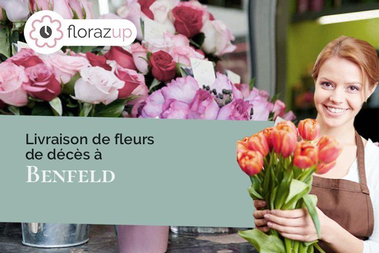 compositions de fleurs pour des obsèques à Benfeld (Bas-Rhin/67230)