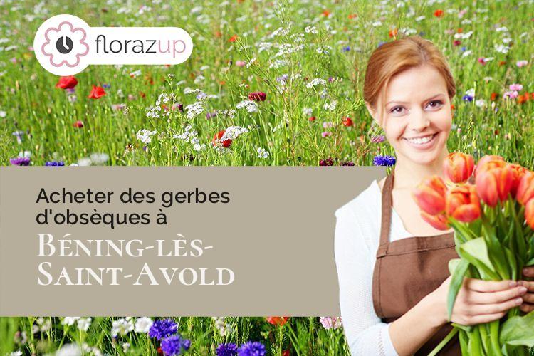 fleurs deuil pour un enterrement à Béning-lès-Saint-Avold (Moselle/57800)