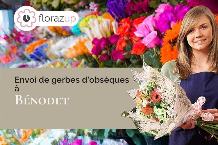 couronnes de fleurs pour des funérailles à Bénodet (Finistère/29950)