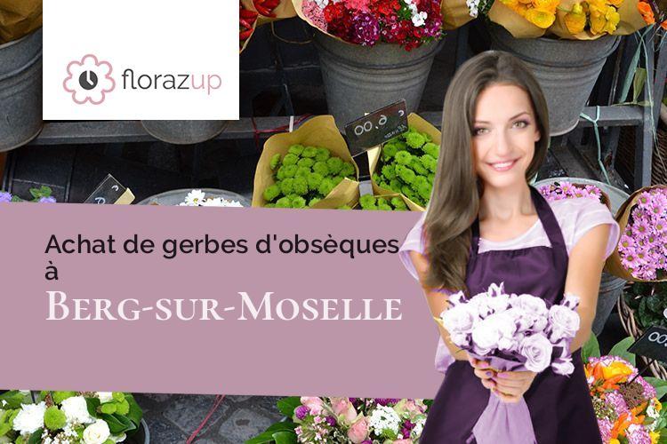 coupes de fleurs pour des funérailles à Berg-sur-Moselle (Moselle/57570)