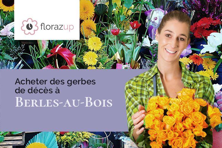 compositions de fleurs pour un enterrement à Berles-au-Bois (Pas-de-Calais/62123)