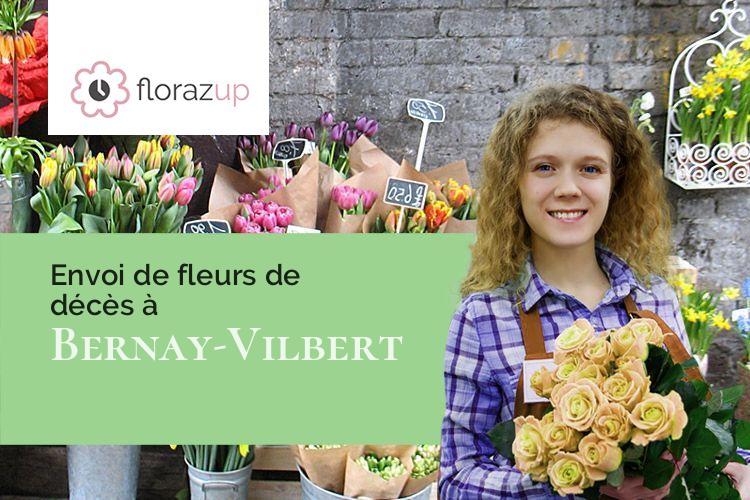 gerbes de fleurs pour un deuil à Bernay-Vilbert (Seine-et-Marne/77540)
