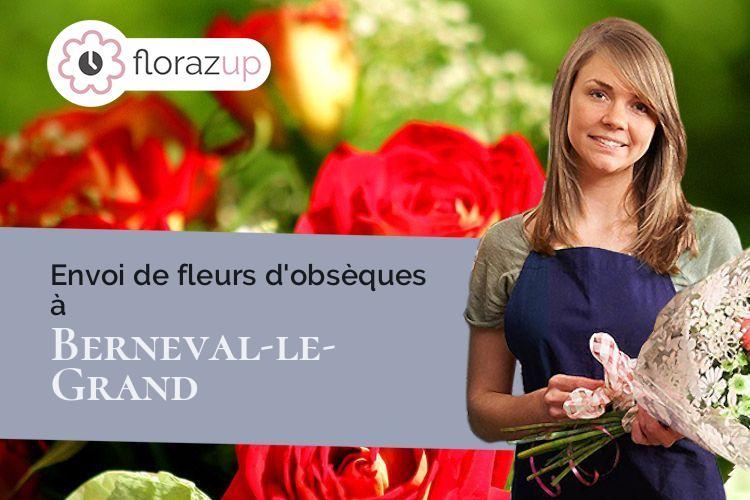 fleurs deuil pour des funérailles à Berneval-le-Grand (Seine-Maritime/76370)
