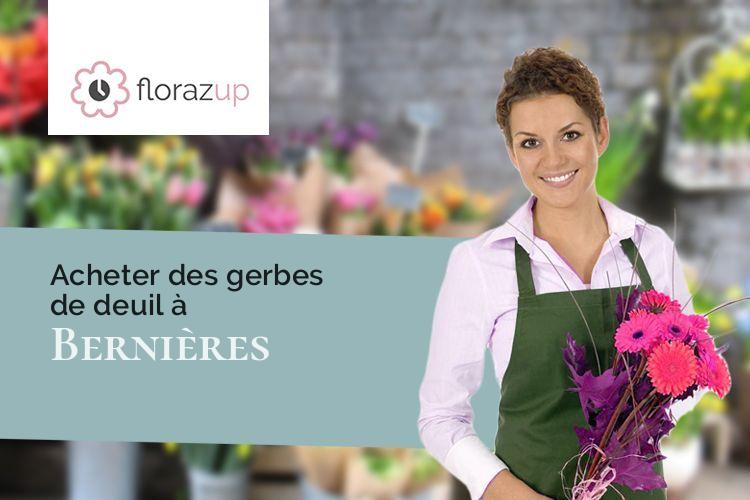 compositions de fleurs pour un deuil à Bernières (Seine-Maritime/76210)