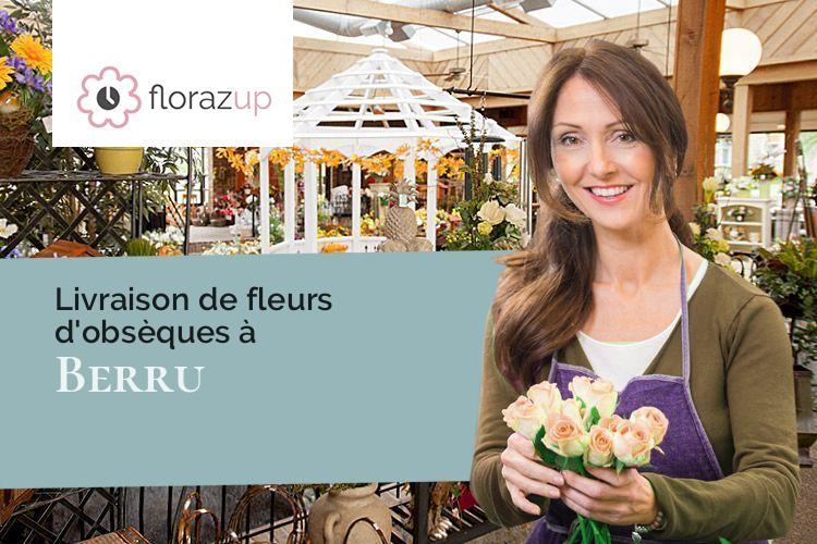 compositions florales pour des obsèques à Berru (Marne/51420)