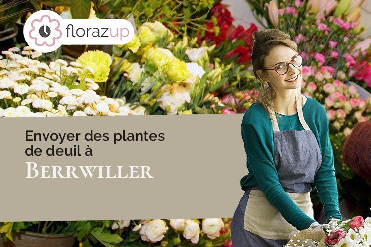 gerbes de fleurs pour un enterrement à Berrwiller (Haut-Rhin/68500)