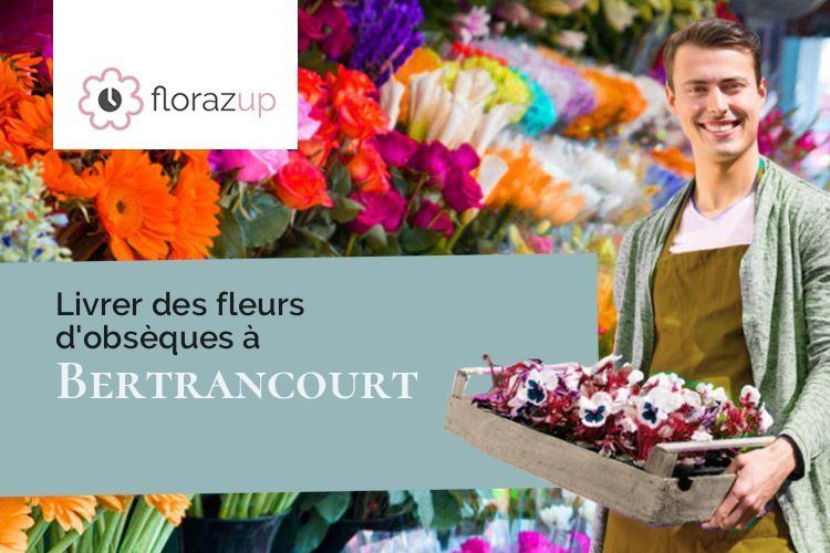 couronnes florales pour un décès à Bertrancourt (Somme/80560)