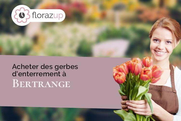 couronnes de fleurs pour des obsèques à Bertrange (Moselle/57310)