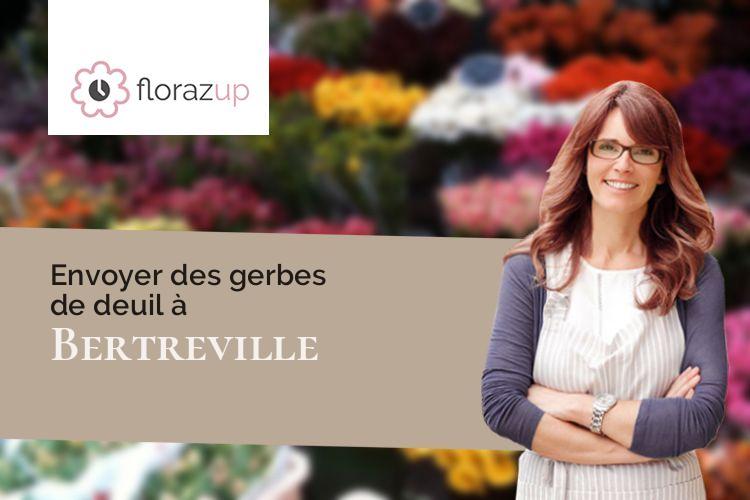 créations de fleurs pour un deuil à Bertreville (Seine-Maritime/76450)