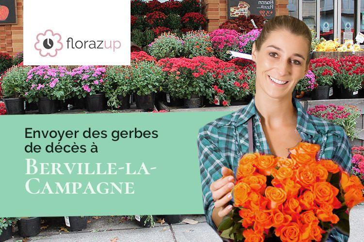 fleurs deuil pour un enterrement à Berville-la-Campagne (Eure/27170)