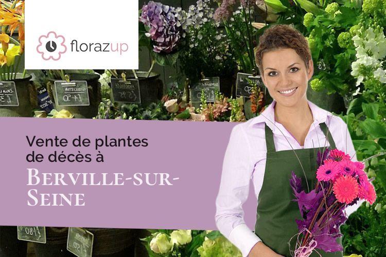 compositions florales pour un enterrement à Berville-sur-Seine (Seine-Maritime/76480)