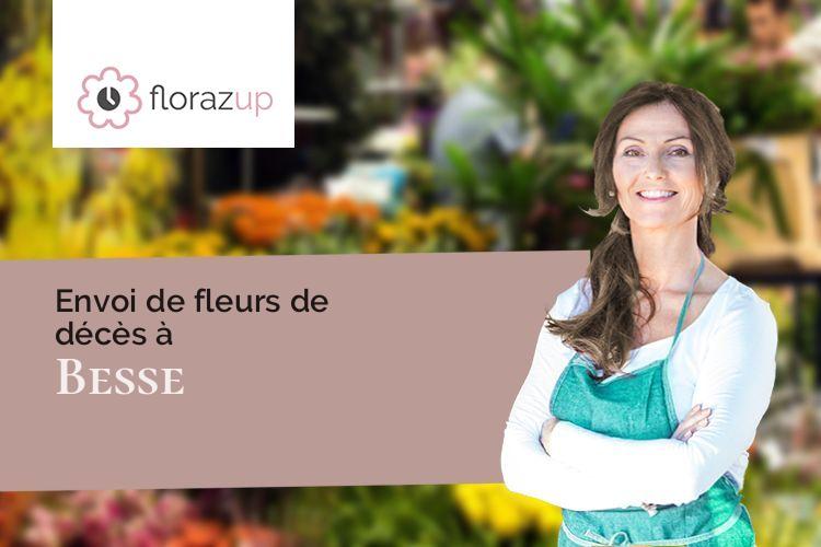 compositions florales pour un deuil à Besse (Cantal/15140)