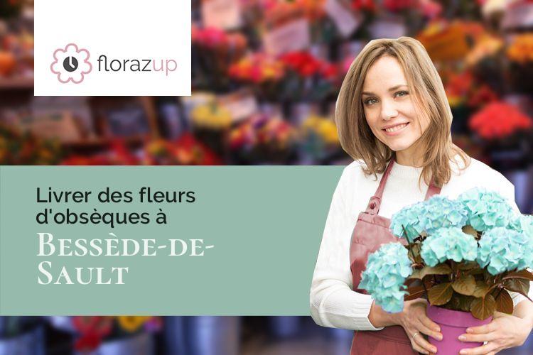bouquets de fleurs pour des funérailles à Bessède-de-Sault (Aude/11140)