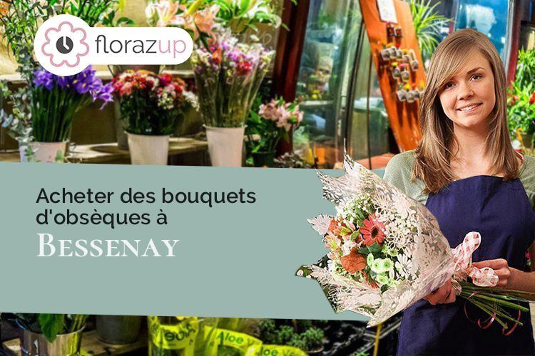 créations florales pour un enterrement à Bessenay (Rhône/69690)