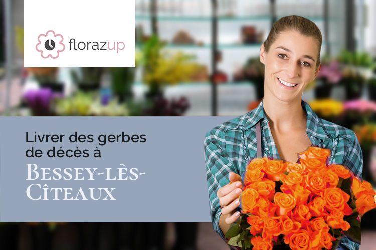 coeurs de fleurs pour un enterrement à Bessey-lès-Cîteaux (Côte-d'Or/21110)