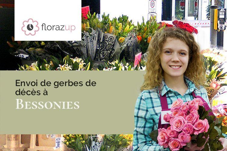 compositions florales pour un enterrement à Bessonies (Lot/46210)