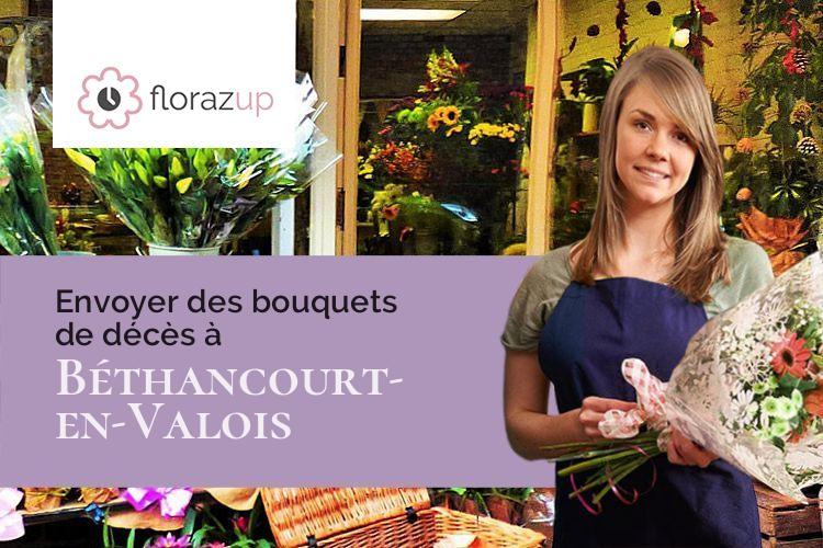 créations florales pour un enterrement à Béthancourt-en-Valois (Oise/60129)