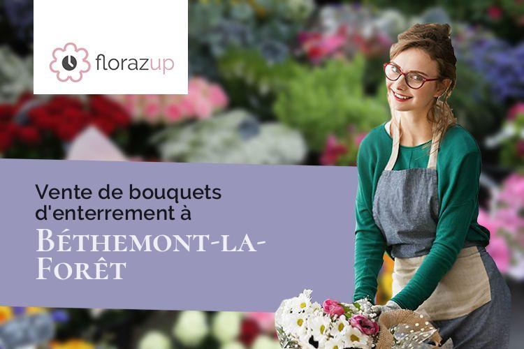couronnes florales pour des funérailles à Béthemont-la-Forêt (Val-d'Oise/95840)