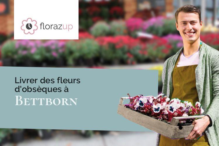 couronnes florales pour un enterrement à Bettborn (Moselle/57930)