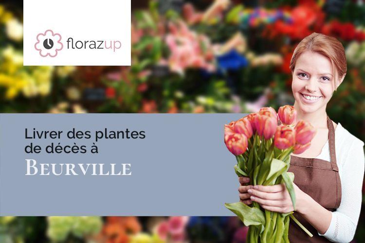 compositions de fleurs pour des funérailles à Beurville (Haute-Marne/52110)