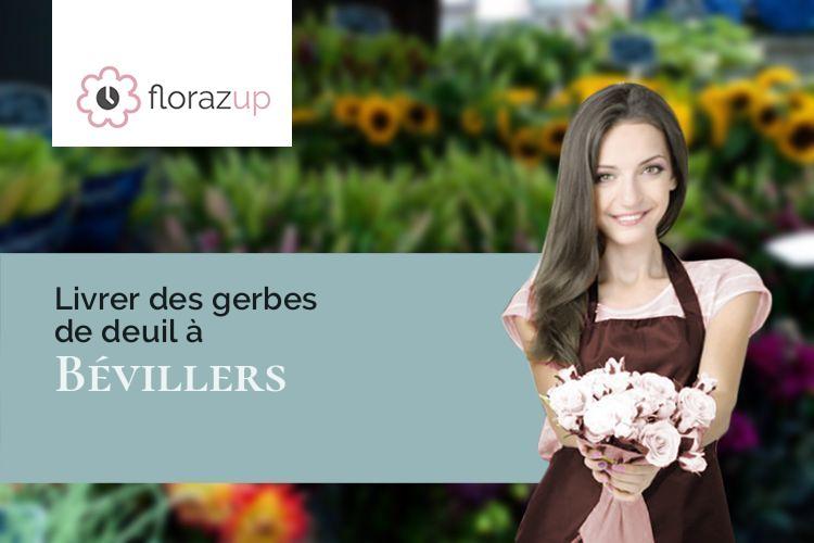 couronnes florales pour un deuil à Bévillers (Nord/59217)