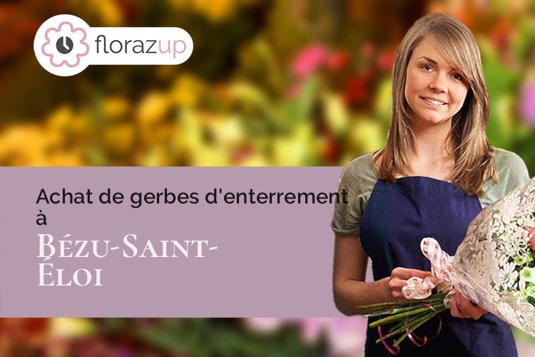 croix de fleurs pour un enterrement à Bézu-Saint-Éloi (Eure/27660)