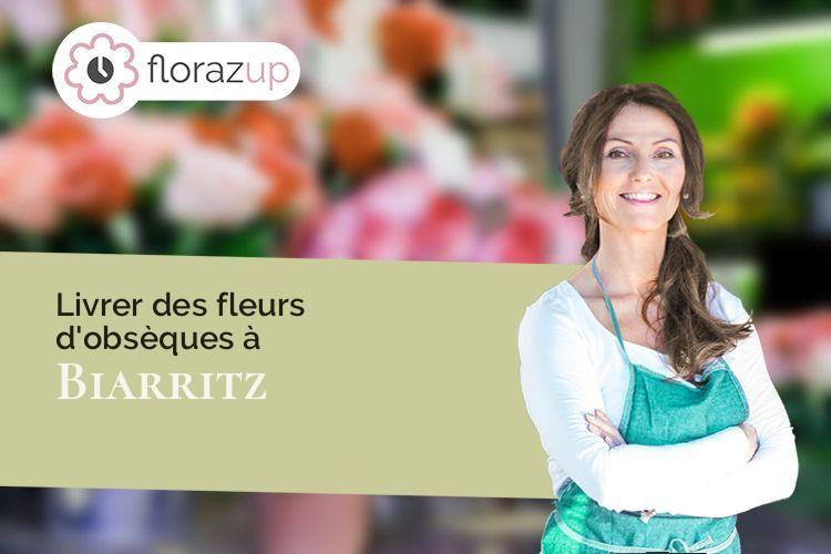 gerbes de fleurs pour des funérailles à Biarritz (Pyrénées-Atlantiques/64200)