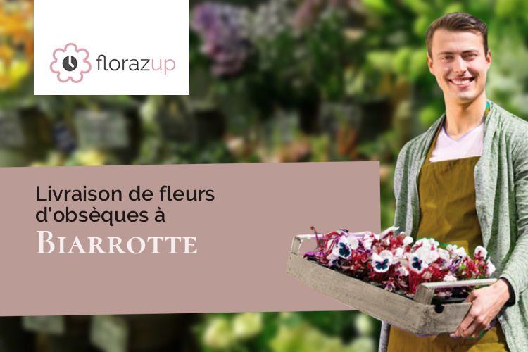 coeurs de fleurs pour des funérailles à Biarrotte (Landes/40390)