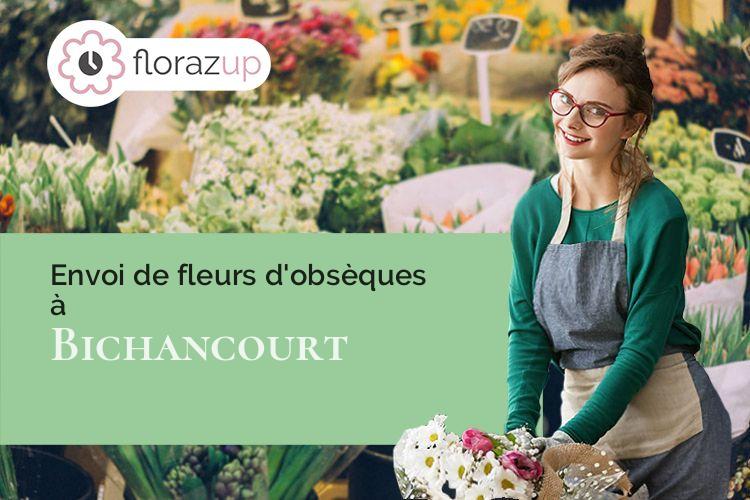couronnes de fleurs pour un deuil à Bichancourt (Aisne/02300)