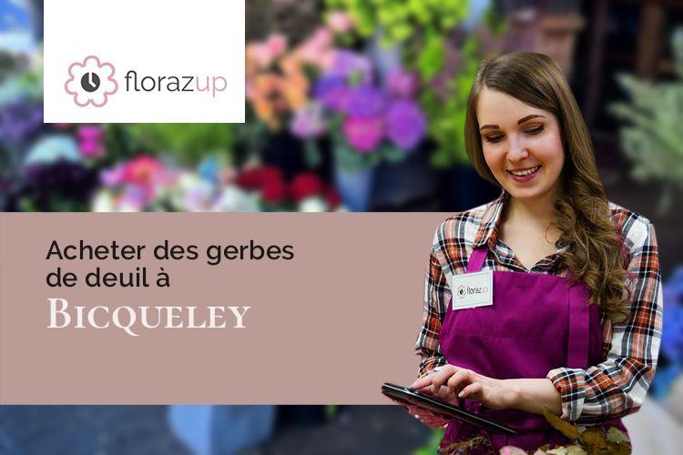 couronnes florales pour des funérailles à Bicqueley (Meurthe-et-Moselle/54200)