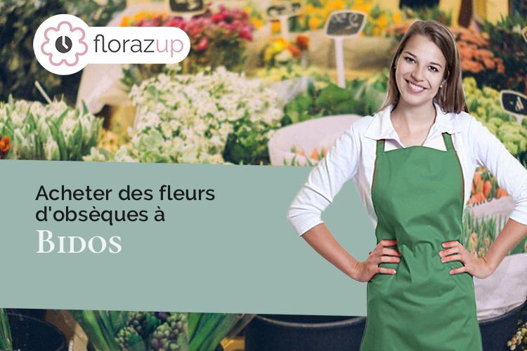 fleurs deuil pour des obsèques à Bidos (Pyrénées-Atlantiques/64400)