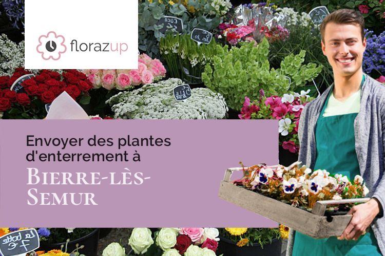 couronnes de fleurs pour un enterrement à Bierre-lès-Semur (Côte-d'Or/21390)