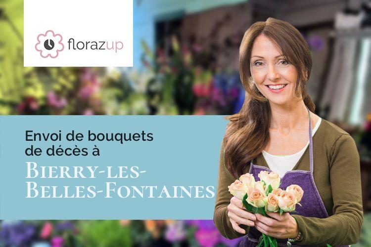 coupes de fleurs pour des funérailles à Bierry-les-Belles-Fontaines (Yonne/89420)