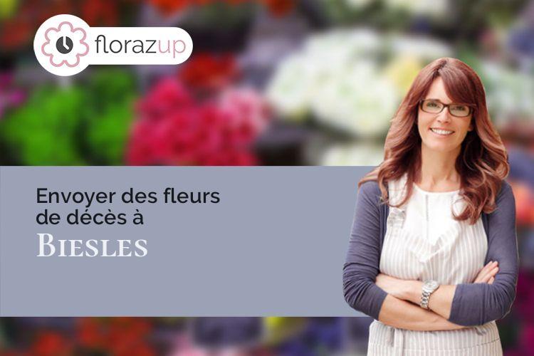 créations florales pour un deuil à Biesles (Haute-Marne/52340)