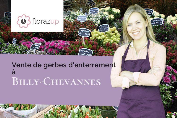 créations de fleurs pour un enterrement à Billy-Chevannes (Nièvre/58270)