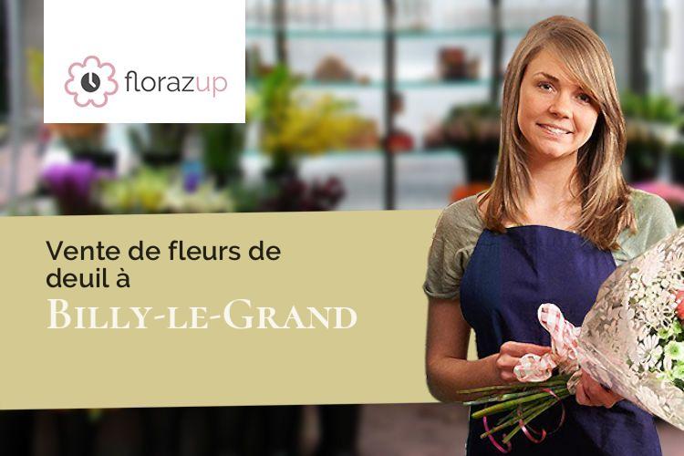 créations de fleurs pour des funérailles à Billy-le-Grand (Marne/51400)