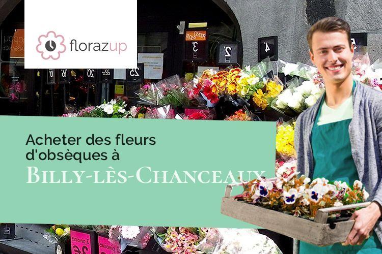 couronnes de fleurs pour des obsèques à Billy-lès-Chanceaux (Côte-d'Or/21450)